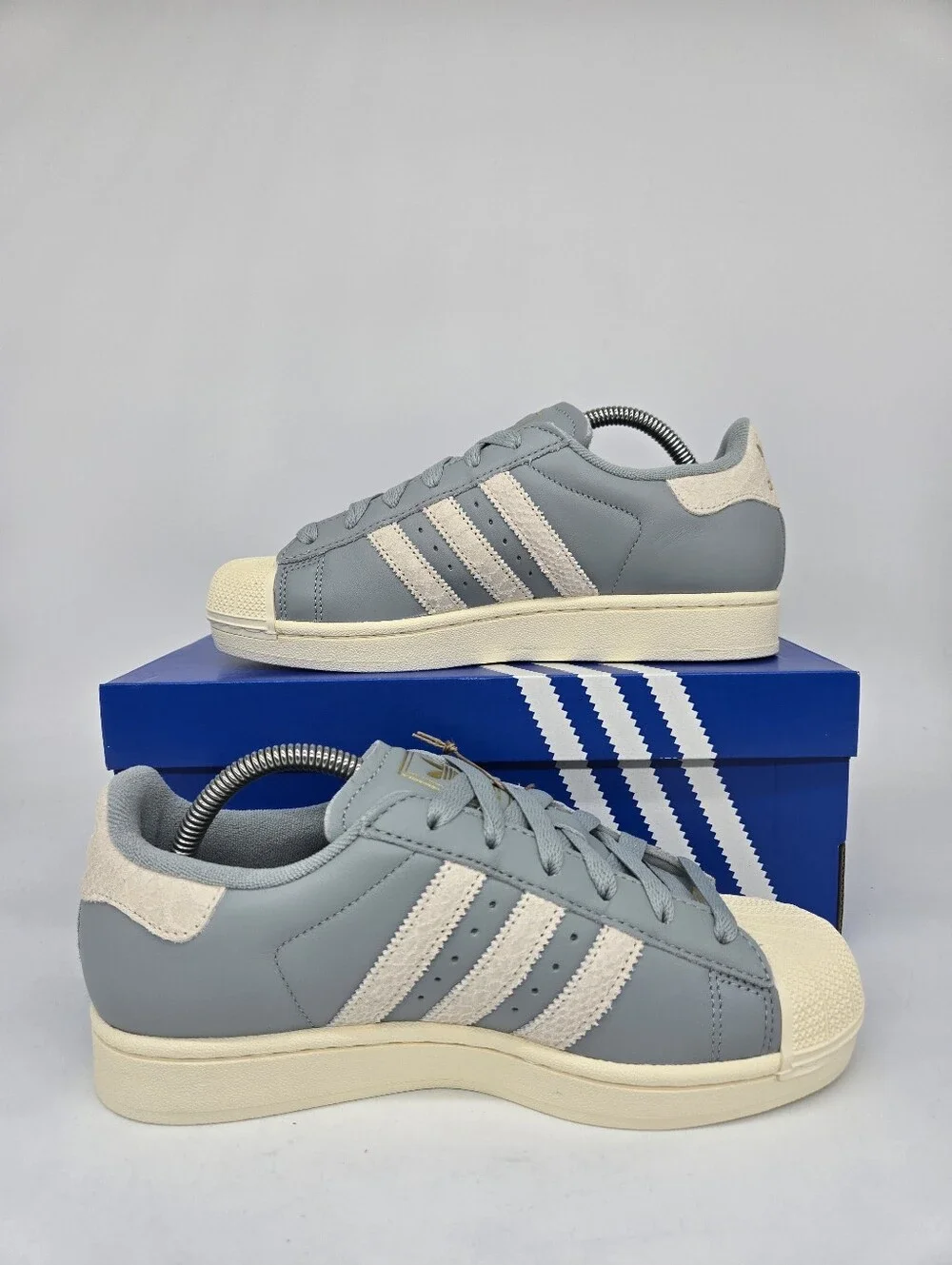 adidas Women's Superstar II KH8874 Cream White Snakeskin Sage Shoes Size 7